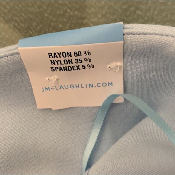 J. McLaughlin Jodie Pants Women's Size Large Light Ice Blue Structured Stretch - Picture 5 of 6